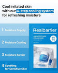 Real Barrier Aqua Soothing Cream Mask, Cooling Moisture Sheet Mask, Cotton Gauze, 10 Pack