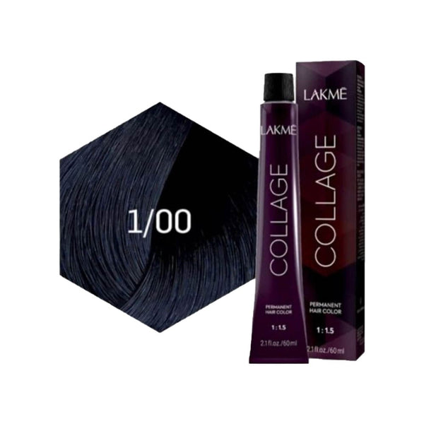Lakme Collage Clear Hair Color Black 1/00 Soybean Complex OF5 Technology