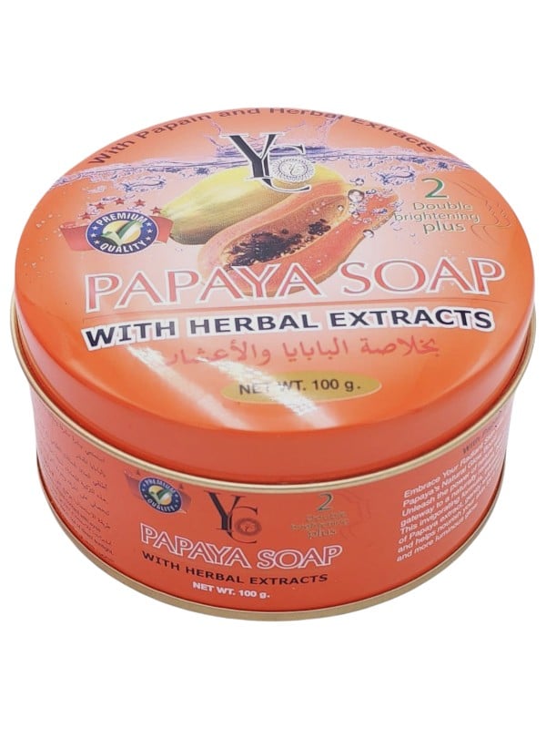 Y.C. Papaya Herbal Extract Soap Brightening Cleansing Bar