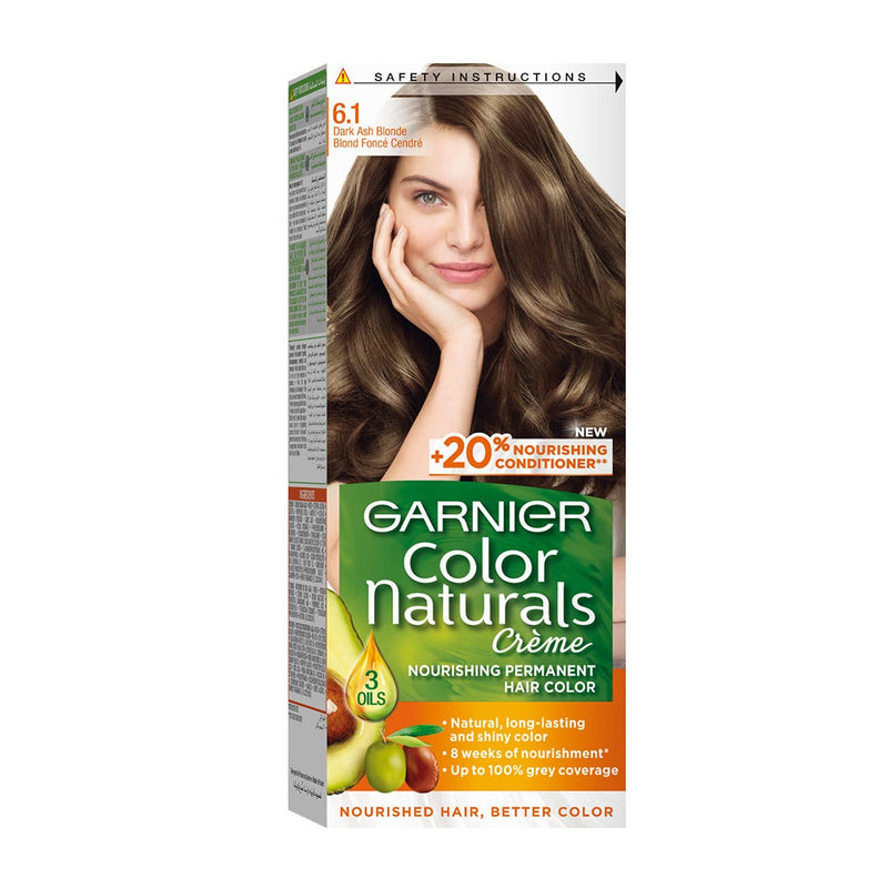 Garnier Color Naturals Creme Hair Color Permanent Nourishing Dark Ash Blonde 6.1