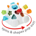 Skip Hop Explore & More Sort & Spin Yeti Educational Shape Sorter Toy, 3 Learning Stages, From 9 Months