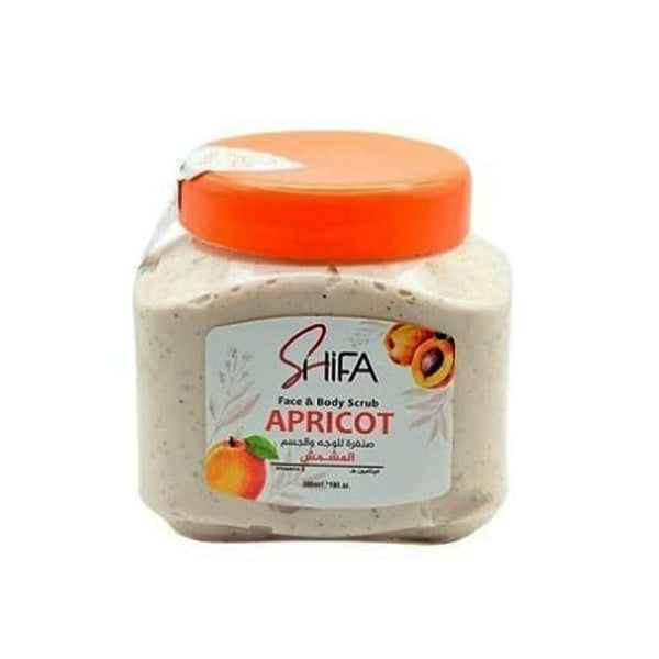 Shifa Face and Body Scrub with Apricot Exfoliating Formula, 300 ml