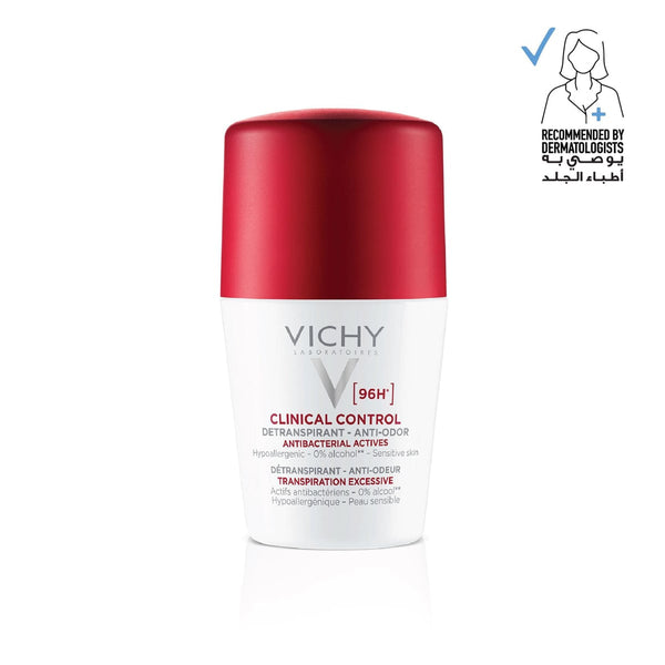 Vichy Clinical Control Roll-On Deodorant Quick-Drying Zinc Formula for Women