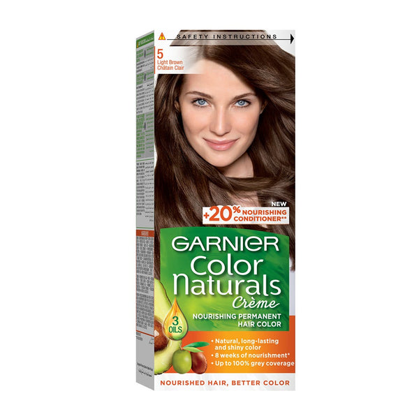 Garnier Color Naturals Creme Hair Color Permanent Cream Light Brown 5