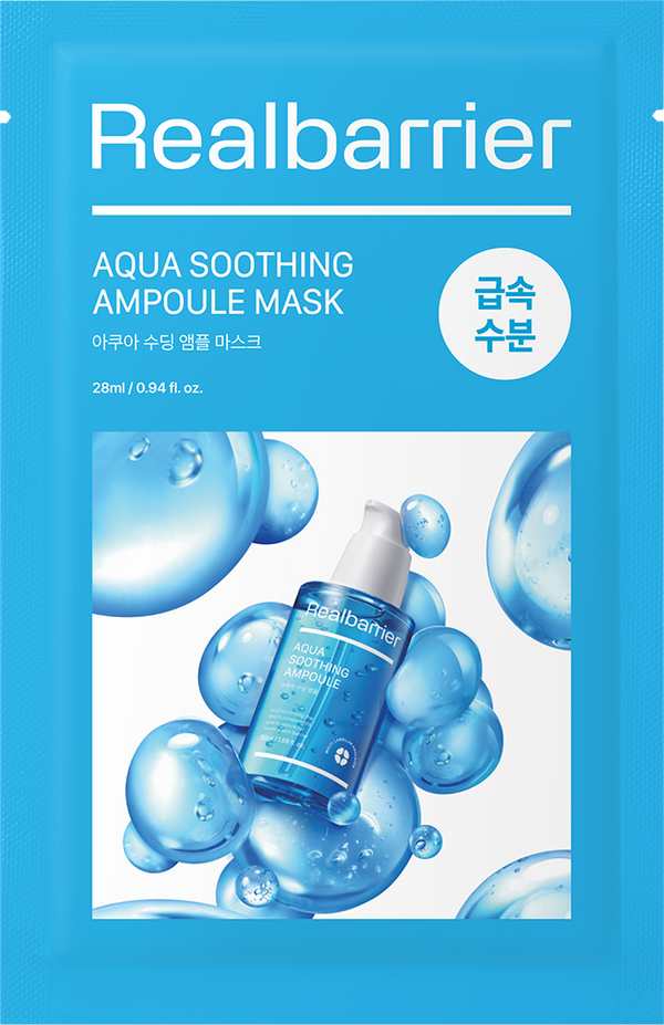 Real Barrier Aqua Soothing Ampoule Mask Hyaluronic Acid Moisture Sheet Mask 28ml