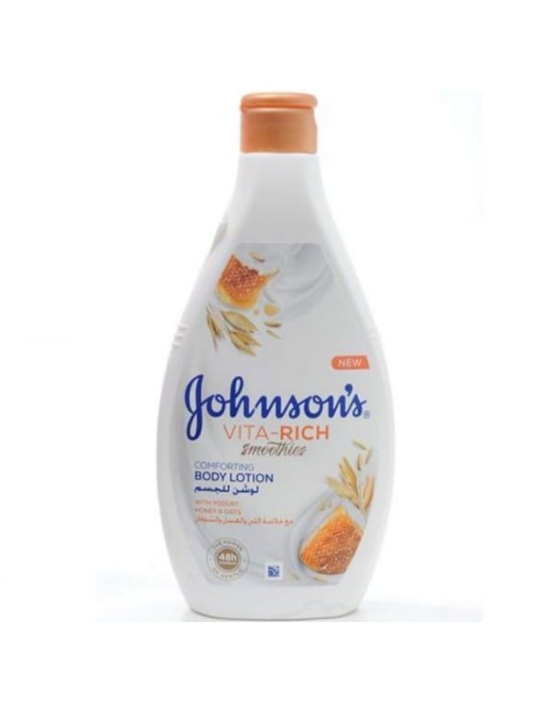 Johnson's Vita-Rich Body Lotion, Honey Yogurt and Oats, 48-Hour Hydration, 250ml