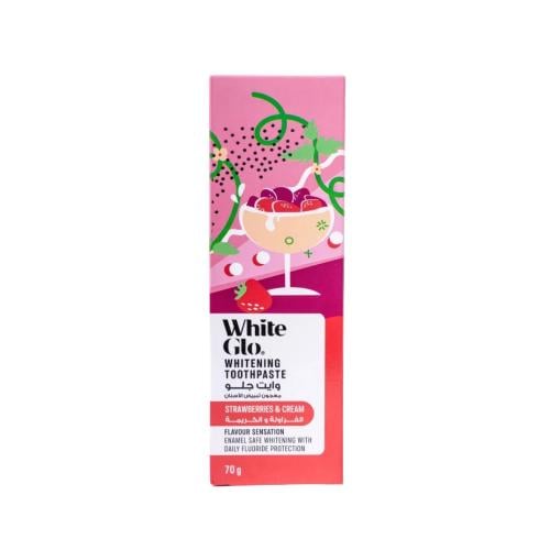 White Glow Kids Toothpaste Strawberry & Cream Flavor Gentle Daily Care 70g