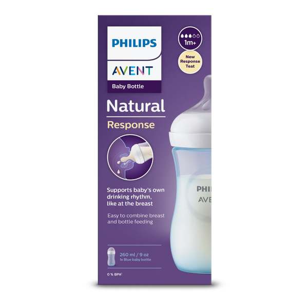 Avent Natural Feeding Bottle Plastic Blue