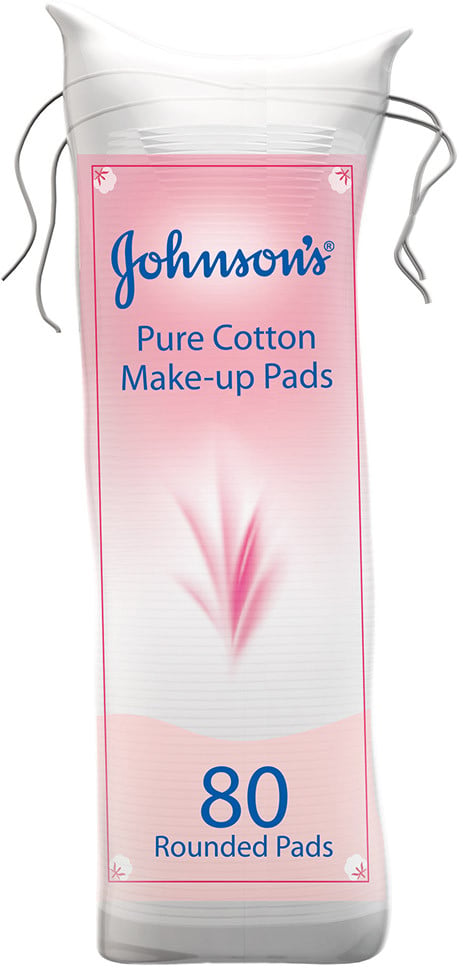 Johnson Cotton Makeup Pads Soft Makeup Remover, 80 Pads