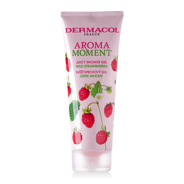 Dermacol Aroma Moment Shower Gel Fine Foam Wild Strawberry Scent 250 ml