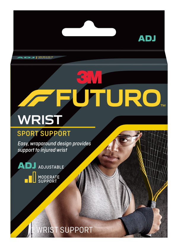 FUTURO Sport Wrist Support Adjustable Compression Strap Black