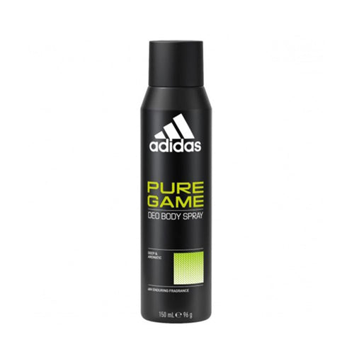 Adidas Pure Game Men's Deodorant Body Spray Alcohol-Free Fresh Scent 150 ml