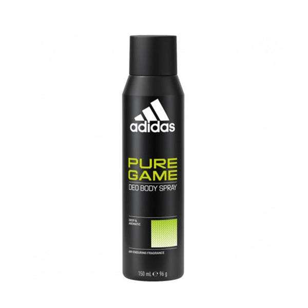 Adidas Pure Game Men's Deodorant Body Spray Alcohol-Free Fresh Scent 150 ml