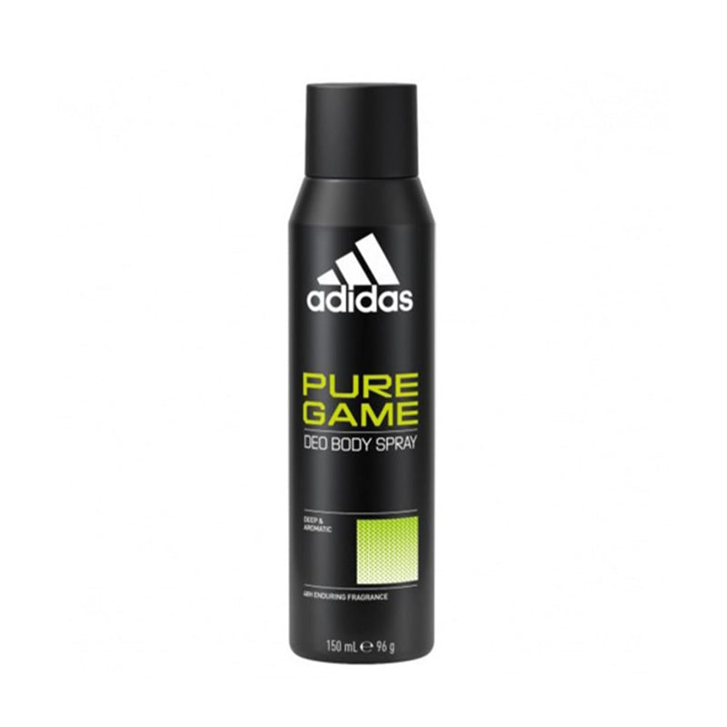 Adidas Pure Game Men's Deodorant Body Spray Alcohol-Free Fresh Scent 150 ml
