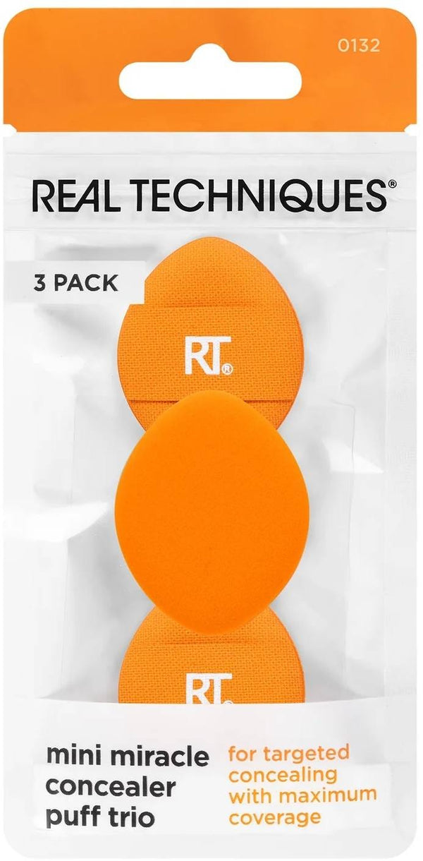 Real Techniques Mini Miracle Concealer Puffs High-Density Foam 3 Pieces