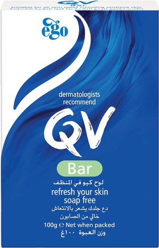 Ego QV Soap-Free Cleansing Bar Fragrance Free Moisturising 100g