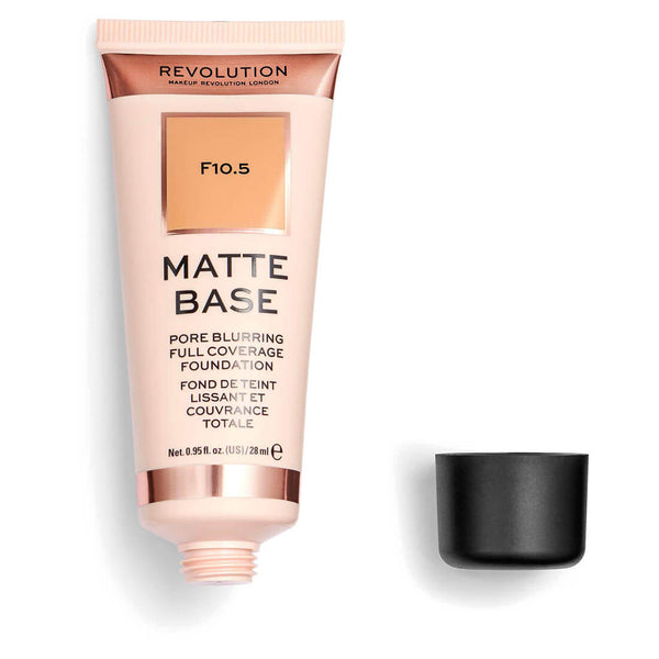 Makeup Revolution Matte Base Foundation Liquid Full Coverage F10.5 Beige