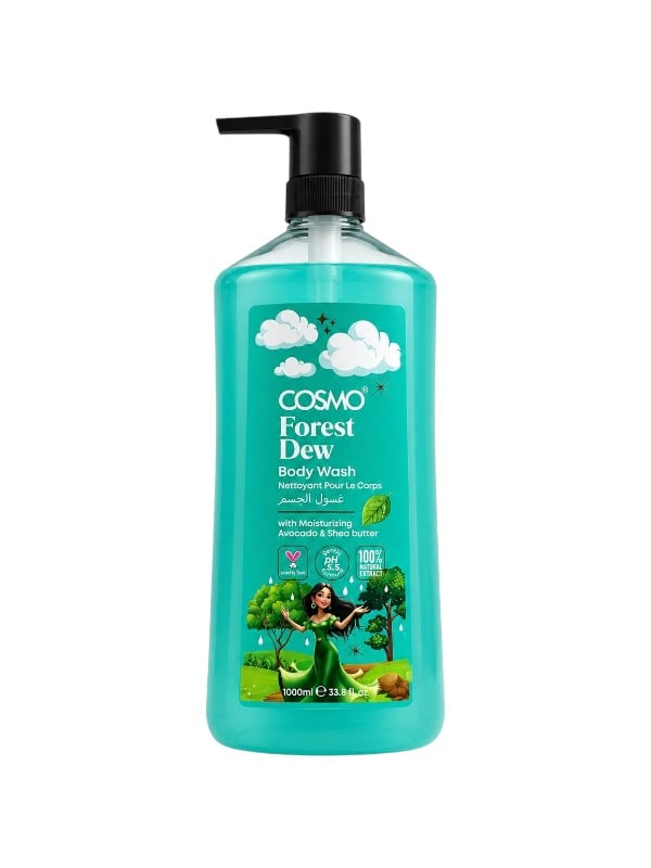 Cosmo Forest Dew Body Wash Moisturizing Shea Butter Avocado 1000ml