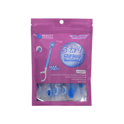 Beauty System Grape Flavored Oral Care Set Toothbrush Toothpaste Dental Floss 10 Pieces