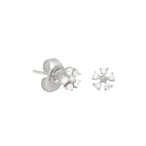 Navarro Children's Clear Crystal Silver Stud Earrings