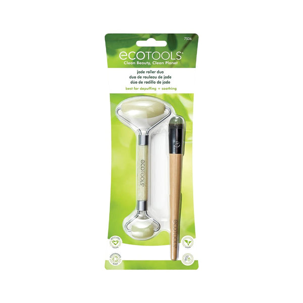 Ecotools Jade Roller Duo Facial Massage Tool, Jade