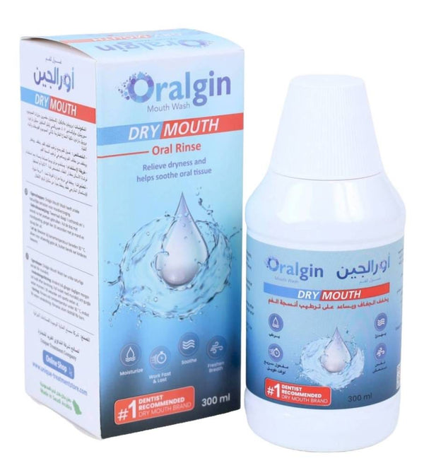 Oralgin Dry Mouth Wash Liquid With Myrrh Extract Mint 300 ml