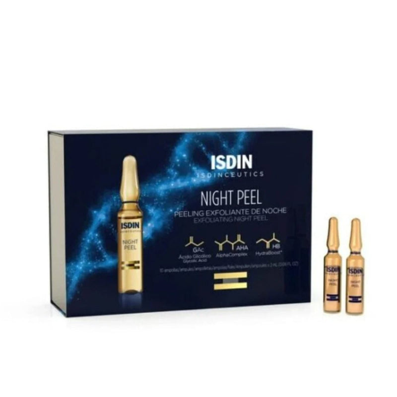 ISDIN Ceutics Exfoliating Night Peel Glycolic Acid Hyaluronic Acid 10 x 2ml Ampoules