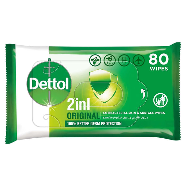 Dettol Skin & Surface Wet Wipes pH-Neutral 80 Pieces