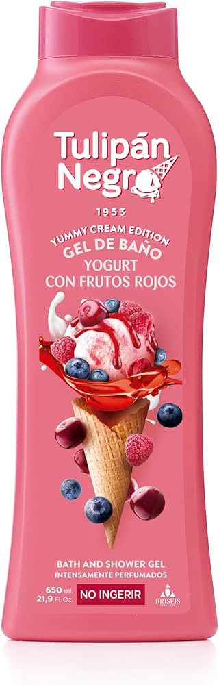 Tulipan Yogurt Red Fruits & Berries Shower Gel Creamy Lather Fruity Scent