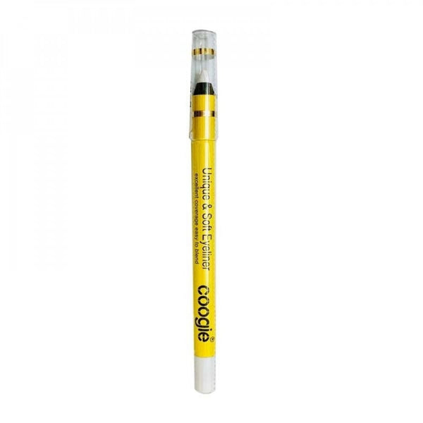 Coogie Unique & Soft Dual-Ended Waterproof Eyeliner Pencil, Black and Pure White, 1.2 g