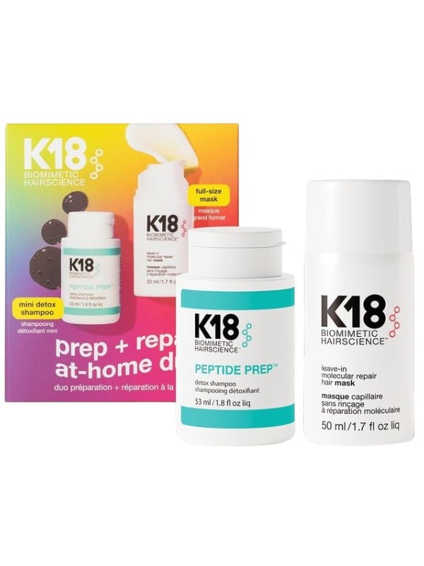 K18 Hair Care Kit Peptide Prep Detox Shampoo and Molecular Repair Mask 2 Pieces