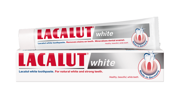 Lacalut White Whitening Toothpaste with Sodium Fluoride, 75 ml