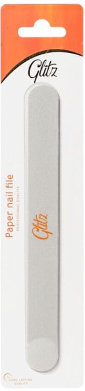 Glitz Straight Nail File Precision Natural Nail Shaping Tool, 1 Piece