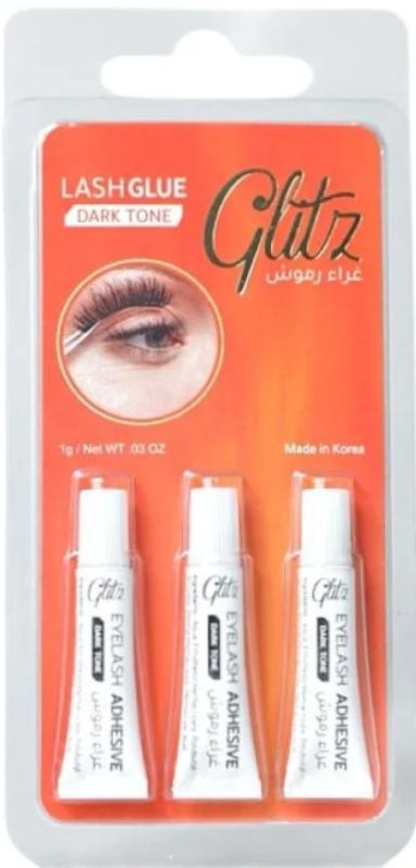 Glitz Dark Eyelash Glue Kit Black Finish 3 Pieces