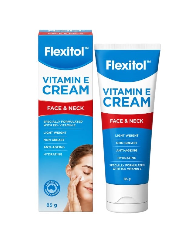 Flexitol Vitamin E Face & Neck Moisturizing Cream Lightweight Formula 15% Vitamin E 85g