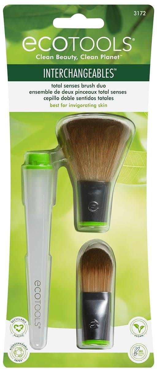 EcoTools Interchangeables Total Senses Makeup Brush Set with 2 Brush Heads