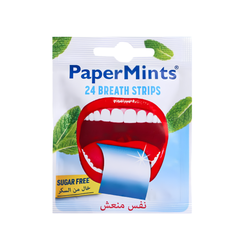 Peppermints Sugar-Free Mint Mouth Strips Breath Freshener 24 Strips