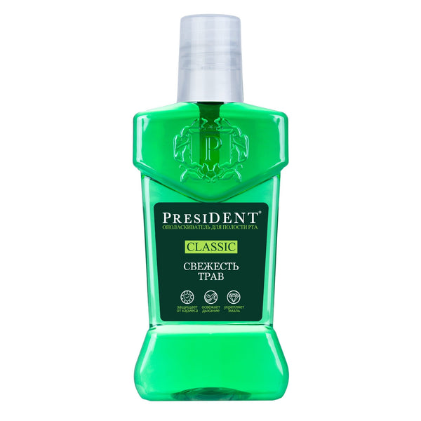 President Classic Mouthwash for Cavity and Enamel Care, 200 ml