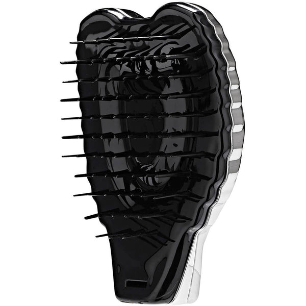 Tangle Angel Prof Compact Hair Brush Titanium Chrome Detangling Brush with Mirror