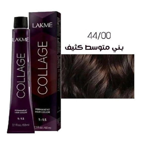 Lakme Collage Permanent Hair Color Medium Brown 44/00
