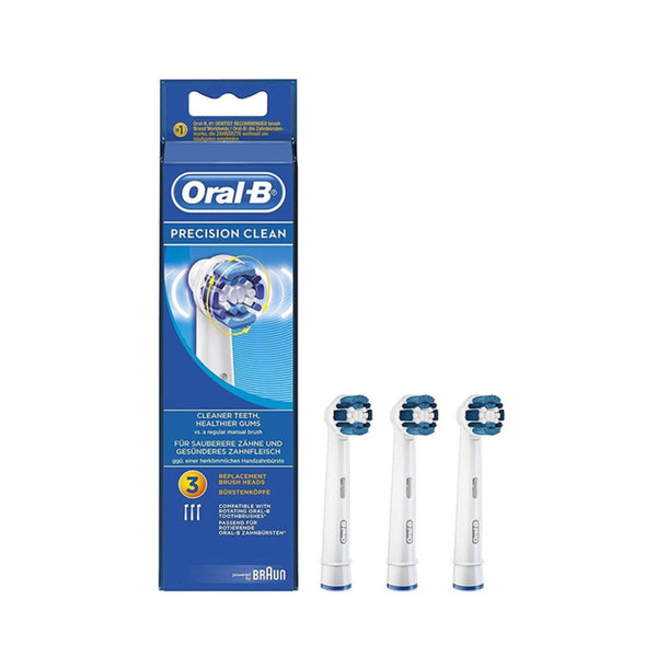Oral-B Precision Clean Electric Toothbrush Replacement Heads, End-Rounded Bristles, 3 Count