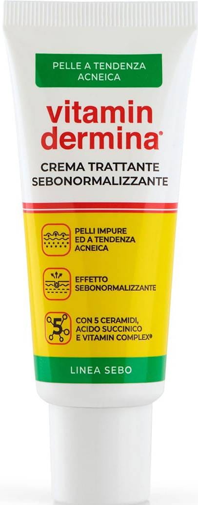 Vitamin Dermina Sebo-Normalizing Cream Lightweight Face Moisturizer 2% Succinic Acid 40ml