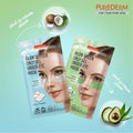 Purederm Neon Green Only:Gel Under Eye Masks Aloe Vera Cica Seaweed 6 Pairs