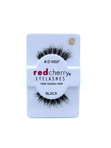 Red Cherry False Eyelashes #D WSP Natural Human Hair Graduated Volume