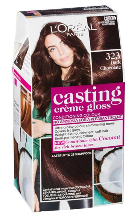 L'Oreal Paris Casting Gloss Hair Color Kit 323 Dark Chocolate