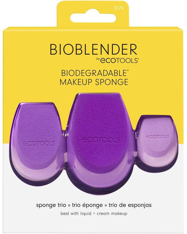 EcoTools Bioblender Makeup Blending Sponge Trio Biodegradable Vegan 3-Piece Set