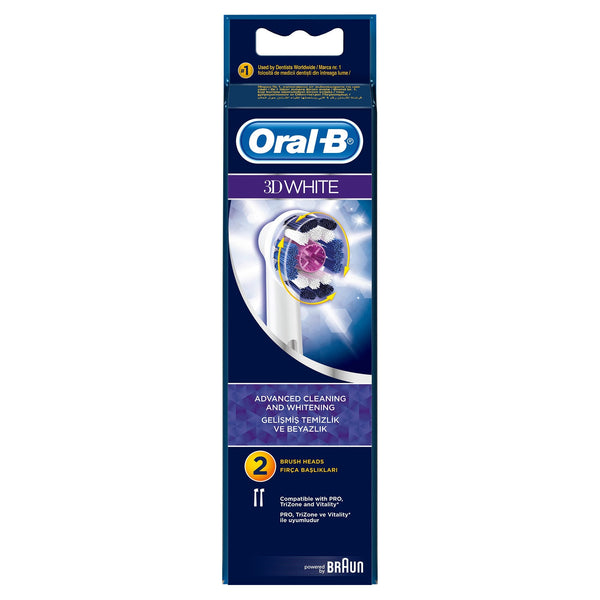 Oral-B 3D White Replacement Toothbrush Heads, Polishing Cups, 2 Count