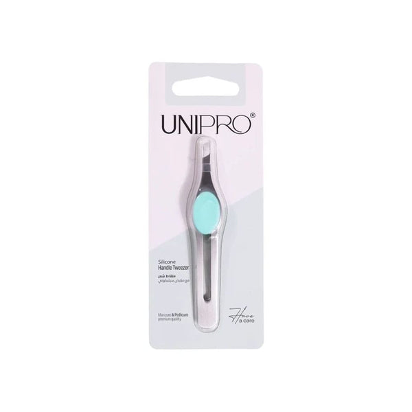 Unipro Hair Tweezers with Silicone Handle Precision Tip for Eyebrow Grooming