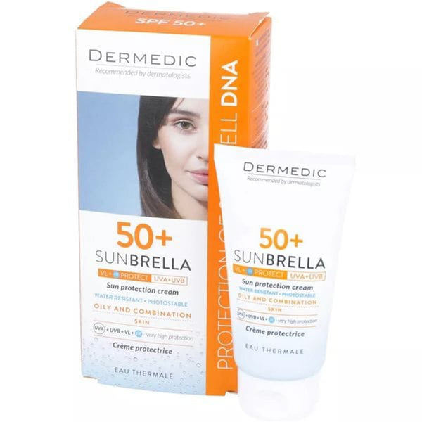Dermedic Sunbrella Cream SPF 50+ Face Sunscreen, Water-Resistant, Oily Skin, 50 ml