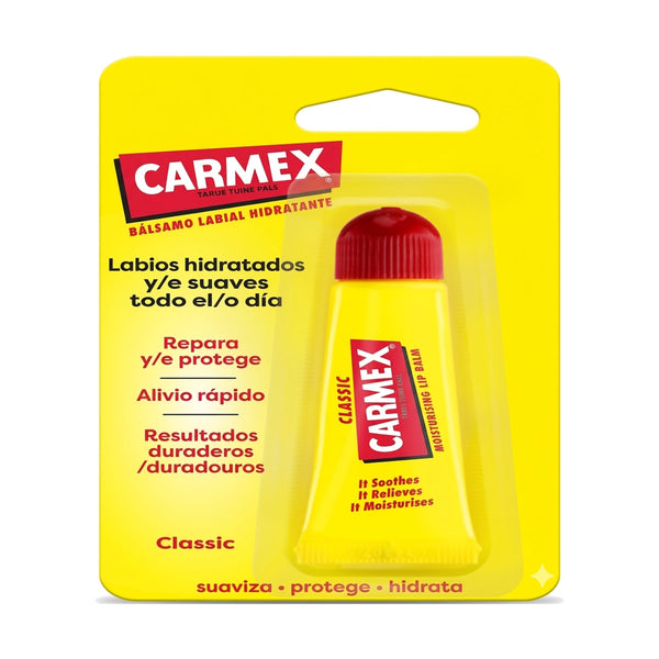 Carmex Original Lip Balm Tube Menthol Camphor SPF 15 Strawberry 10 g